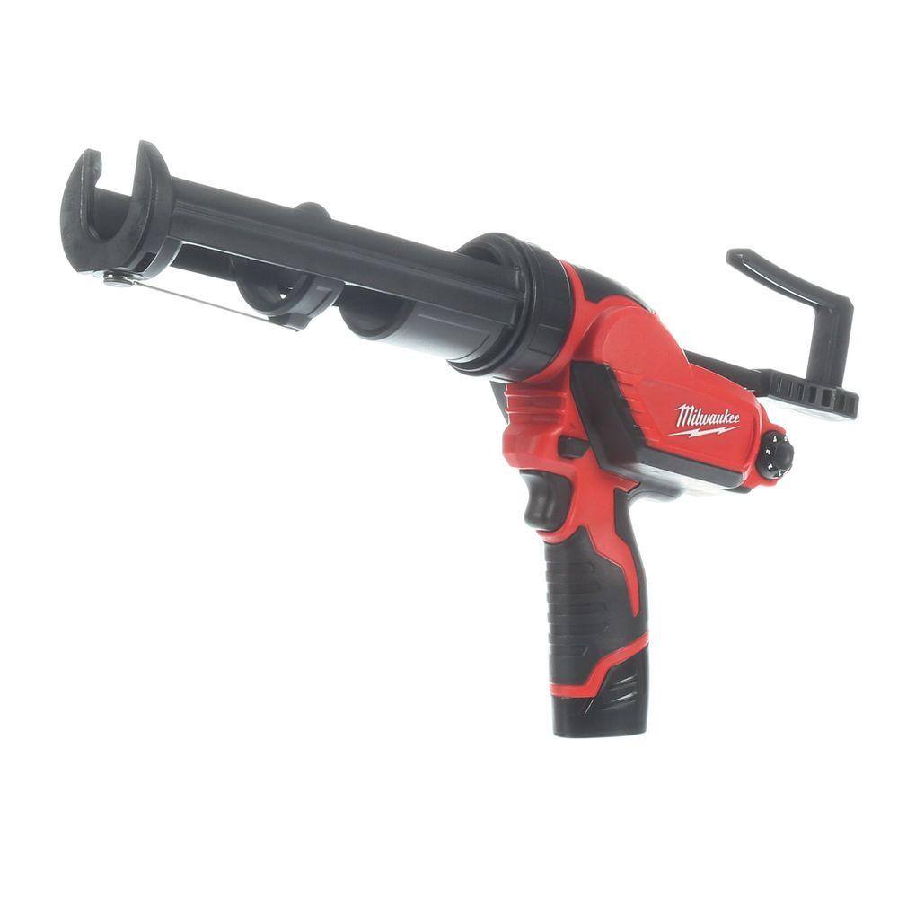 Milwaukee M12 12-Volt Lithium-Ion Cordless 4.0Ah Starter Kit with 10 oz. Adhesive & Caulk Gun