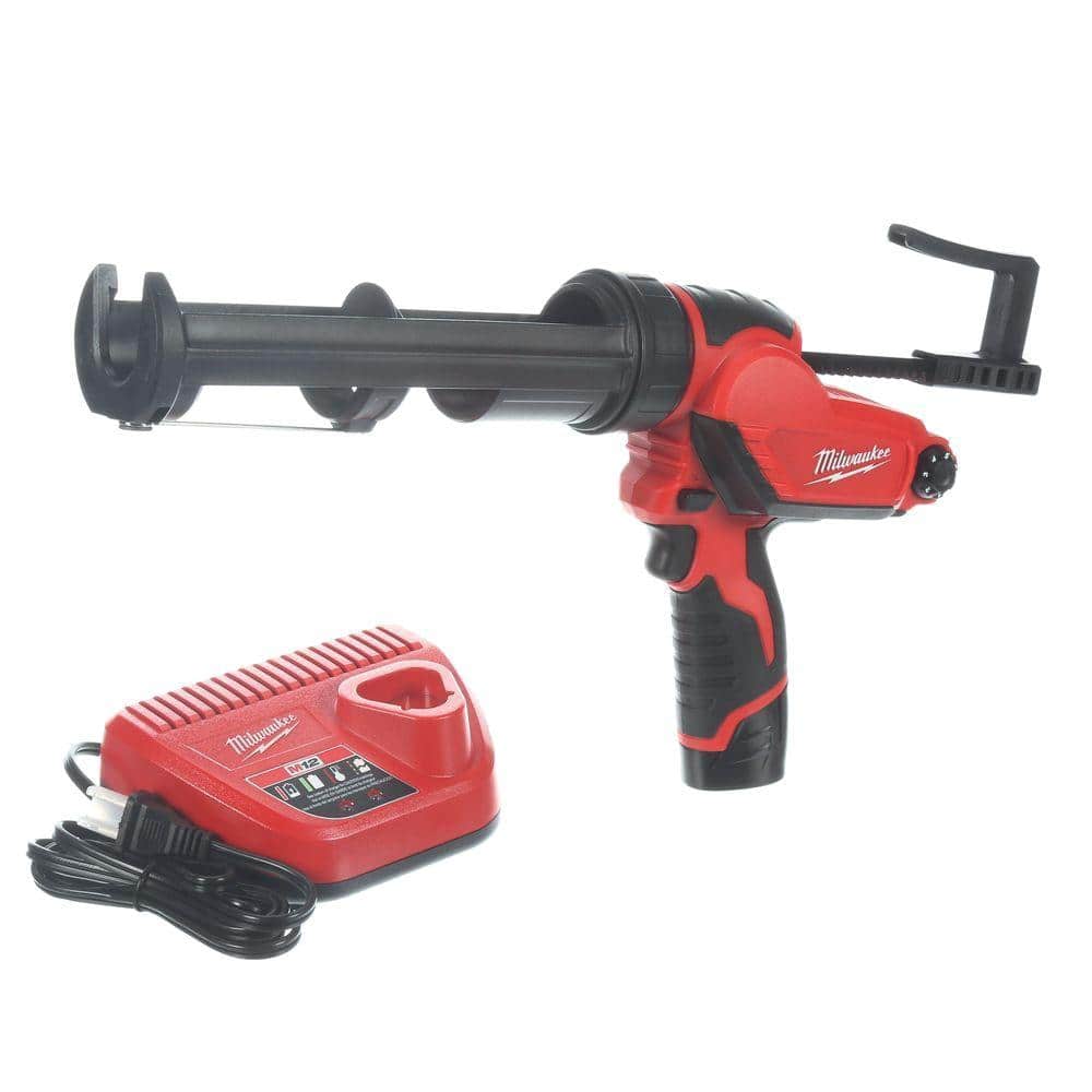 Milwaukee M12 12-Volt Lithium-Ion Cordless 4.0Ah Starter Kit with 10 oz. Adhesive & Caulk Gun