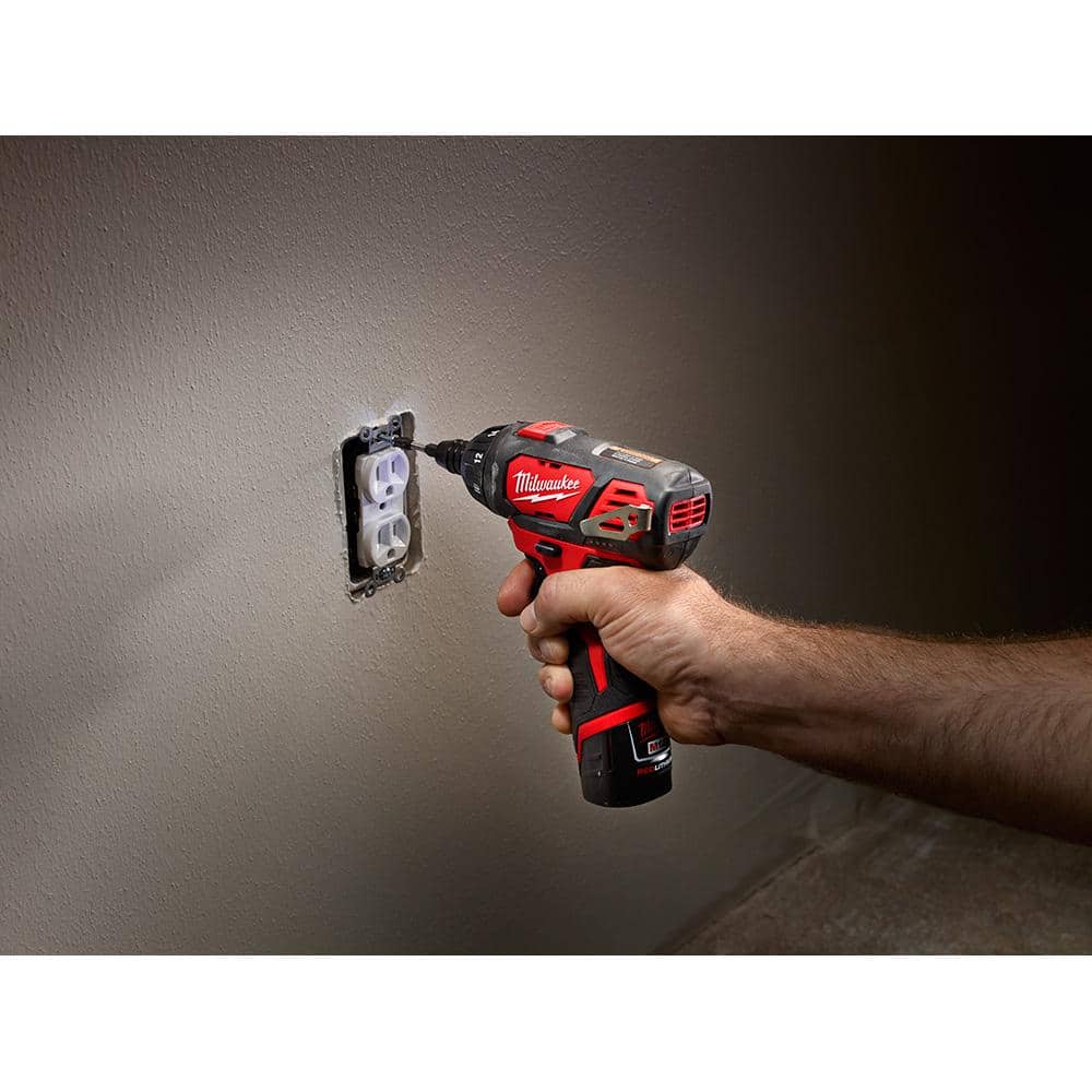 Milwaukee M12 12V Lithium-Ion Cordless 1/4 in. Hex Screwdriver Kit with M12 Lithium-Ion Cordless Multi-Tool (Tool Only)