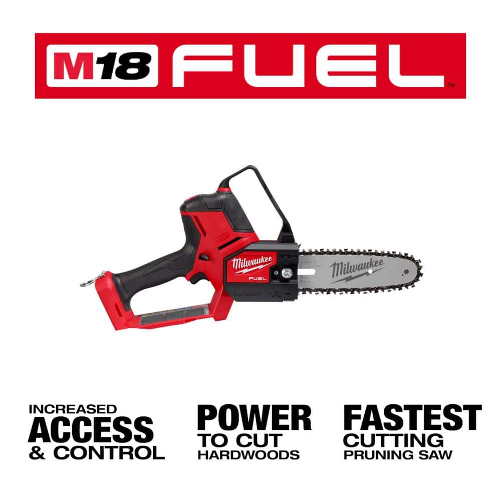 Milwaukee M18 FUEL Brushless Cordless 21 in. Dual-Battery Self-Propelled Lawn Mower with 8 in. Pruning Saw, (2) 12.0Ah Batteries & Charger