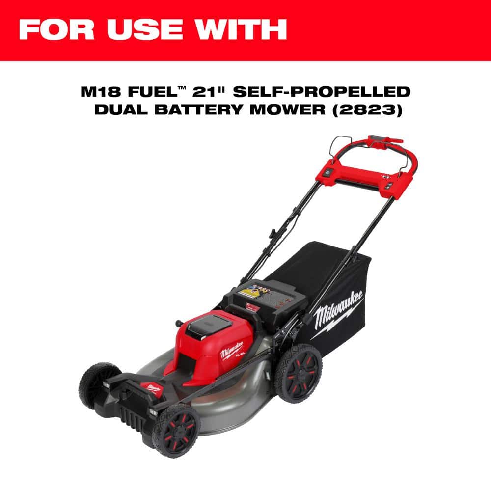 Milwaukee M18 FUEL Brushless Cordless 21 in. Walk Behind Dual Battery Self-Propelled Mower w/(2)12Ah Batteries & Replacement Blade