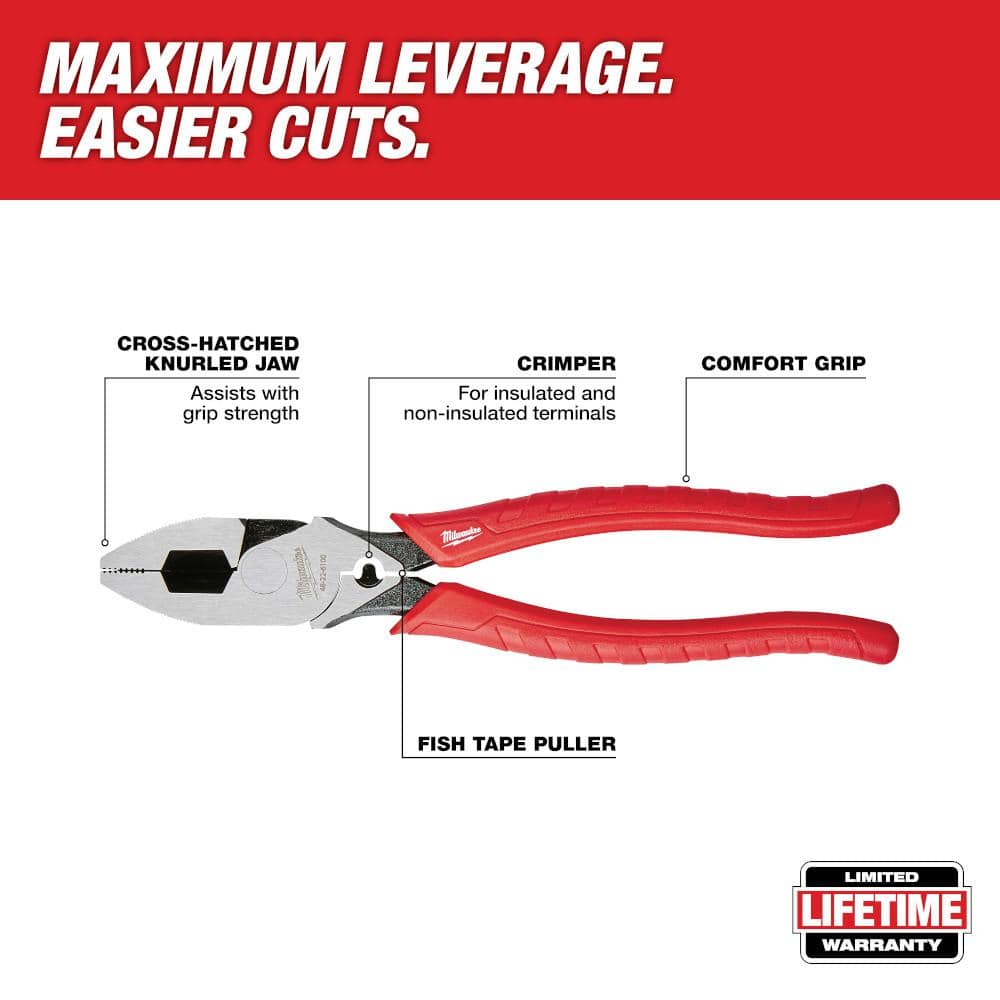 Milwaukee Electrician's Screwdriver, Lineman's Plier & Wire Stripper Hand Tool Kit (3-Piece)