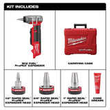 Milwaukee M12 FUEL ProPEX Expansion Tool with 1/2 in. to 1 in. RAPID SEAL ProPEX Expander Heads & M12 PVC Pipe Shear