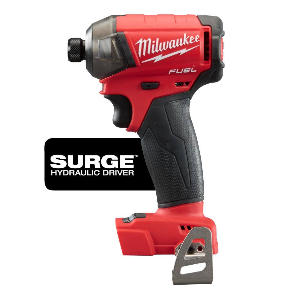 Milwaukee M18 FUEL 18-Volt Lithium-Ion Brushless Cordless Gen II 18-Gauge Brad Nailer W/M18 SURGE 1/4 in. DRIVER & 8.0 Battery Kit