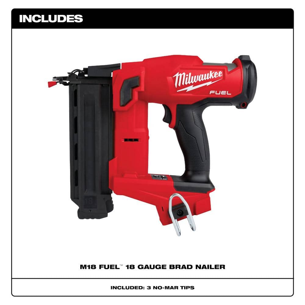 Milwaukee M18 FUEL Cordless 18‑Gauge Brad Nailer & 7-1/4 in. Circular Saw Kit with M18 2.0Ah and XC 5.0Ah Batteries