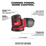 Milwaukee M18 FUEL 18-Volt Lithium-Ion Brushless Cordless Gen II 15-Gauge Angled Nailer with Random Orbit Sander