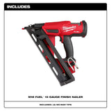 Milwaukee M18 FUEL 18-Volt Lithium-Ion Brushless Cordless Gen II 15-Gauge Angled Nailer with Random Orbit Sander