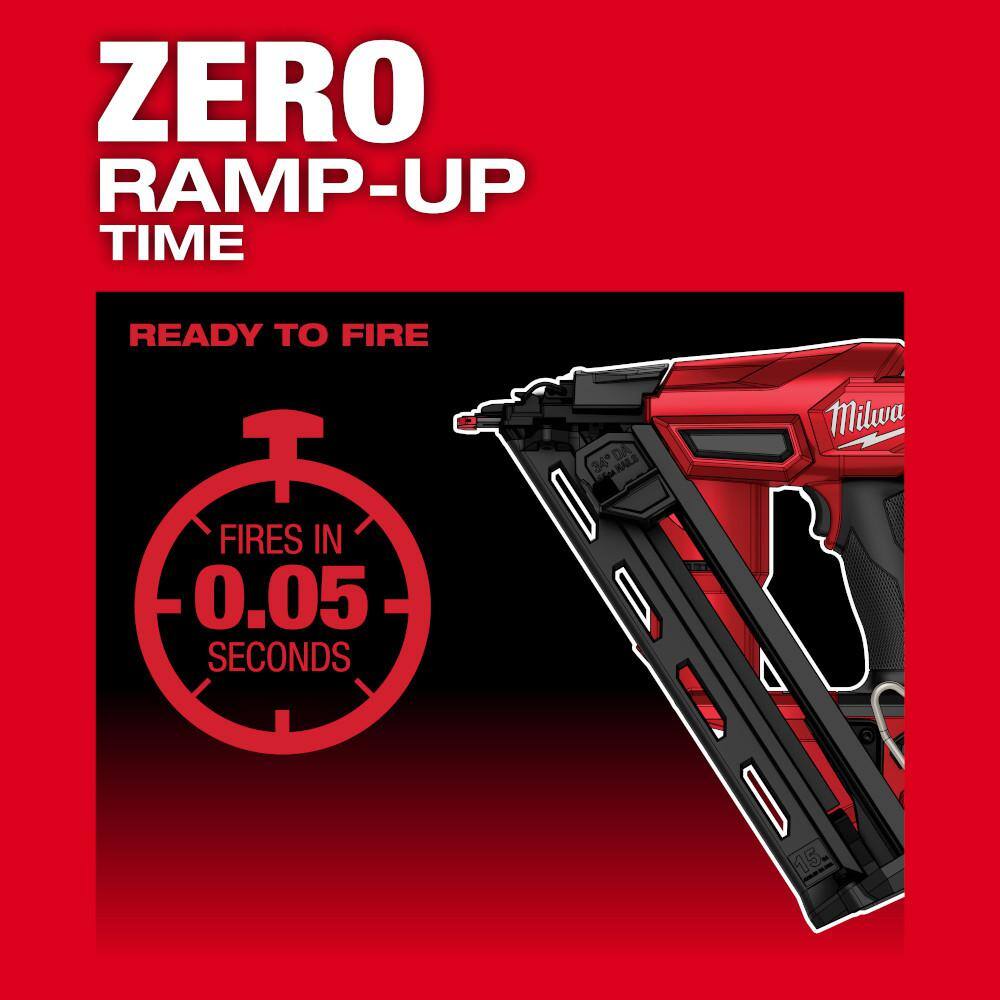 Milwaukee M18 FUEL 18-Volt Lithium-Ion Brushless Cordless Gen II 15-Gauge Angled Nailer with Random Orbit Sander