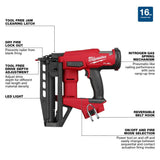 Milwaukee M18 FUEL 18-Volt Lith-Ion Brushless Cordless 16-Gauge Straight Finish Nailer w/Orbit Sander & (1) 3 Ah Battery/Charger