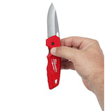 Milwaukee FASTBACK Stainless Steel Folding Knife with 2.95 in Blade and Compact Folding Knife with 2.5 in Blade (2-Piece)