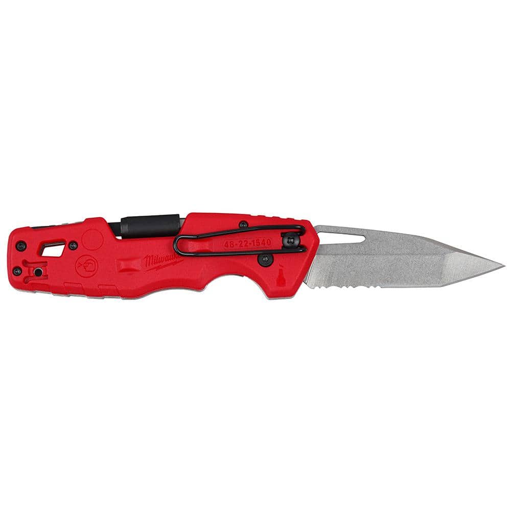 Milwaukee FASTBACK 3 in. 5-in-1 Folding Knife and FASTBACK Folding Utility Knife Set (3-Piece)