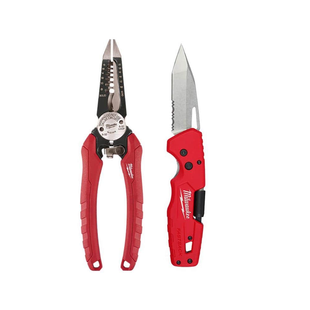 Milwaukee Fastback 3 in. Blade 5-in-1 Folding Knife with 6-in-1 Wire Pliers