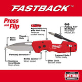 Milwaukee FASTBACK 5-in-1 Folding Knife with 3 in. Blade, Liner Lock