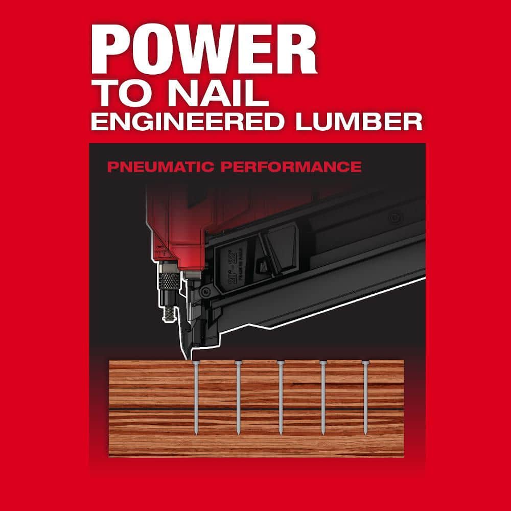 Milwaukee M18 FUEL 3-1/2 in. 18-Volt 21-Degree Lithium-Ion Brushless Cordless Framing Nailer w/2-Pack of 6.0ah Batteries