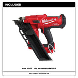 Milwaukee M18 FUEL Cordless 18‑Gauge Brad Nailer + 30° 3-1/2 in. Framing Nailer Kit with M18 2.0Ah & 5.0Ah XC Batteries
