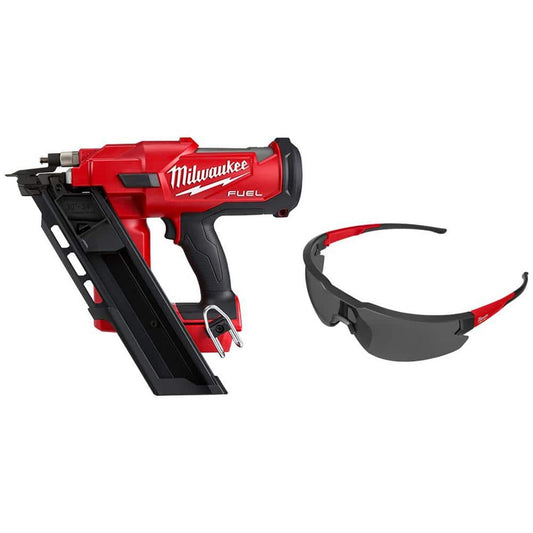 Milwaukee M18 FUEL 3-1/2 in. 18-Volt 21° Brushless Cordless Framing Nailer (Tool-Only) with Tinted Anti-Scratch Glasses