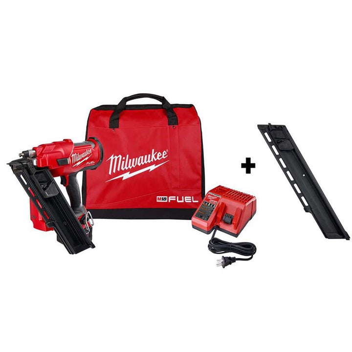 Milwaukee M18 FUEL 3-1/2 in. 18V 30° Brushless Cordless Framing Nailer Kit with Battery, Charger & Extended Capacity Magazine