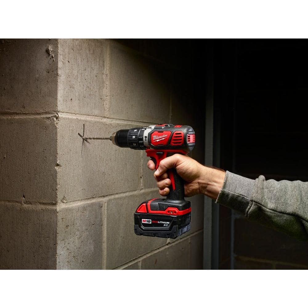 Milwaukee M18 18-Volt Lithium-Ion Cordless 1/2 in. Hammer Drill/Driver, Tool-Only (Model 2607-20)