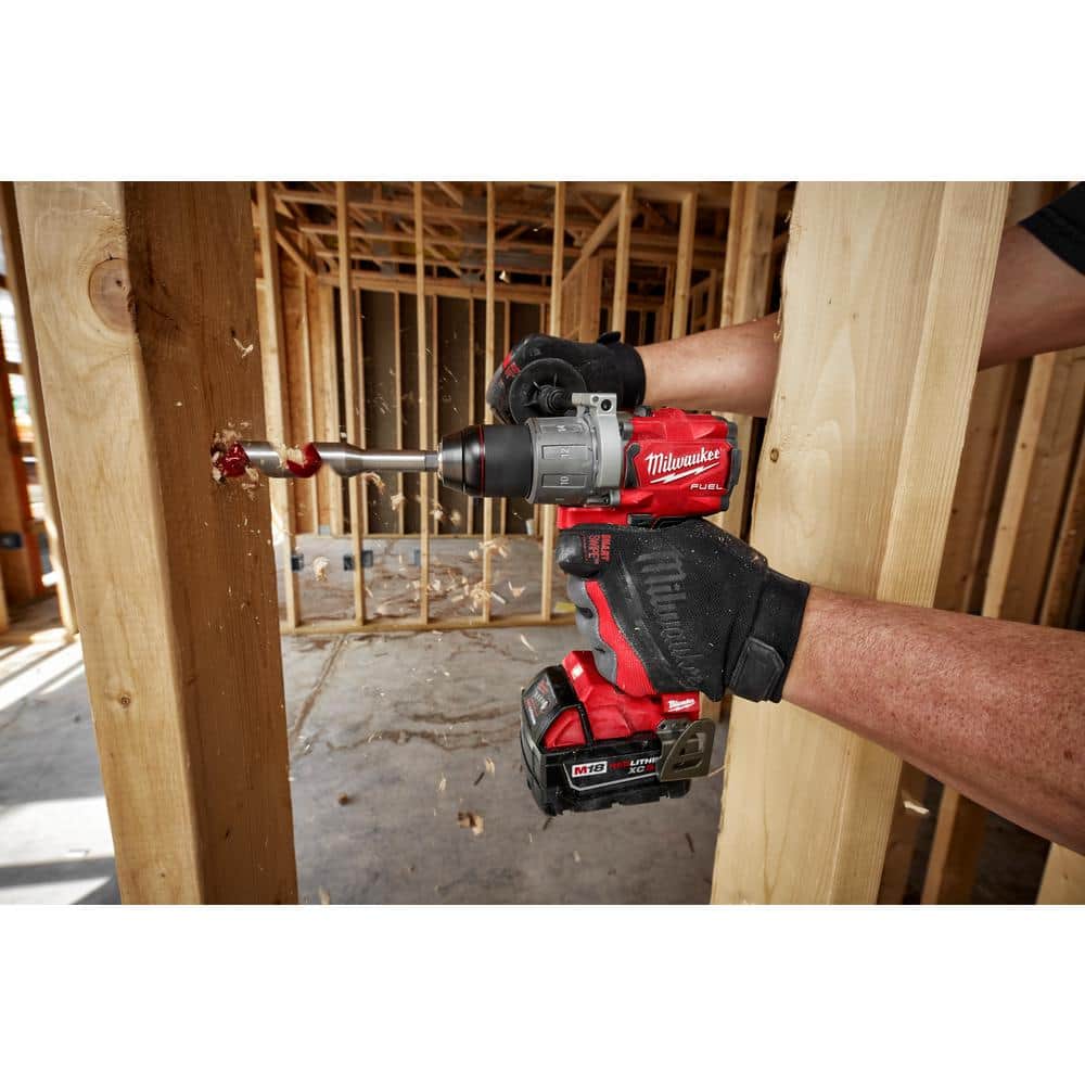 Milwaukee M18 FUEL 18V Lithium‑Ion Brushless Cordless 1/2 in. Hammer Drill/Driver, Tool‑Only (Model 2804-20)