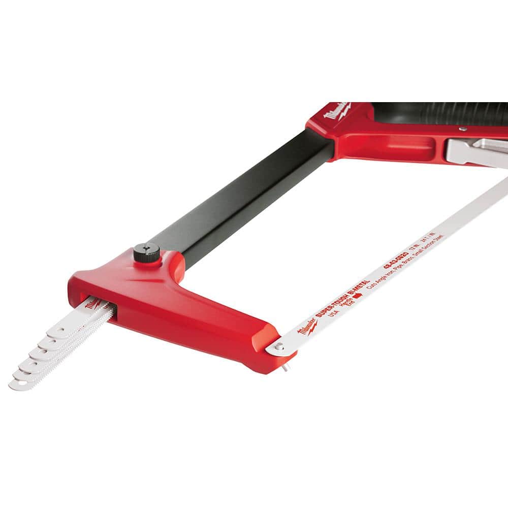 Milwaukee 12 in. High-Tension Hack Saw with 24 TPI Bi‑Metal Blade & Internal Blade Storage