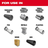 Milwaukee 12 in. High-Tension Hack Saw with 24 TPI Bi‑Metal Blade & Internal Blade Storage