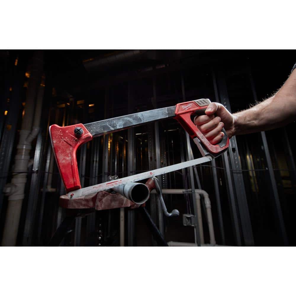 Milwaukee 12 in. High-Tension Hack Saw with 24 TPI Bi‑Metal Blade & Internal Blade Storage