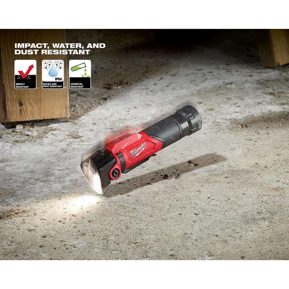 Milwaukee 500 Lumens LED Pivoting REDLITHIUM USB Flashlight and 600 Lumens LED REDLITHIUM Hard Hat Headlamp (2-Pack)