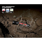 Milwaukee 800 Lumens LED USB Rechargeable HP Fixed Focus Flashlight + 600 Lumens Low-Profile Hard Hat Headlamp, 2-Pack