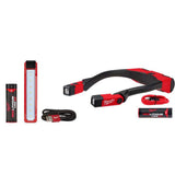 Milwaukee 400-Lumen REDLITHIUM USB Rechargeable Neck Light + 445-Lumen USB Rover Pocket Flood Light Kit (Model 2117-21/2112-21)