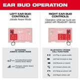 Milwaukee REDLITHIUM USB Wireless Bluetooth Noise-Cancelling In-Ear Earbuds (Red)