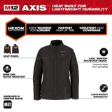 Milwaukee Women’s X-Small M12 12V Lithium-Ion Cordless AXIS Black Heated Jacket Kit with (1) 3.0 Ah Battery and Charger