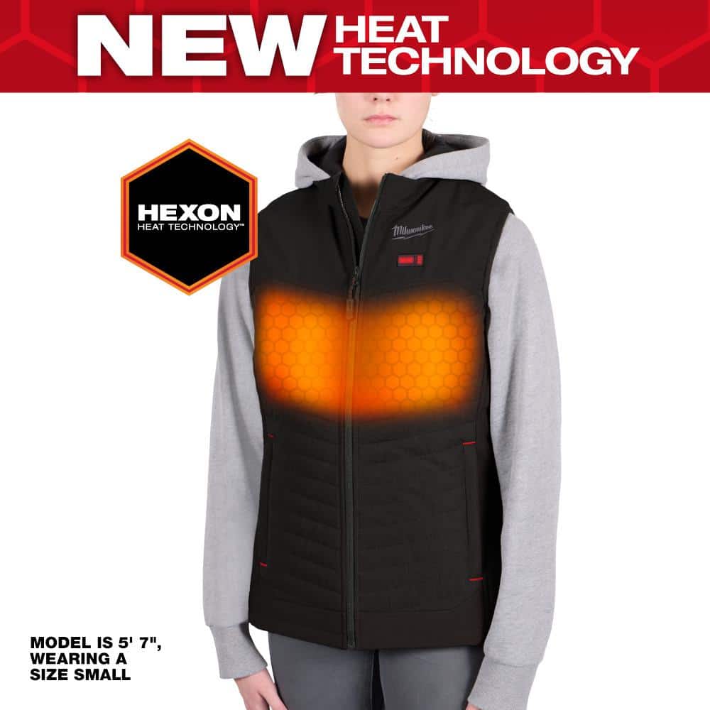 Milwaukee Women’s Medium M12 12V Lithium‑Ion Cordless AXIS Heated Vest – Black (Vest Only)