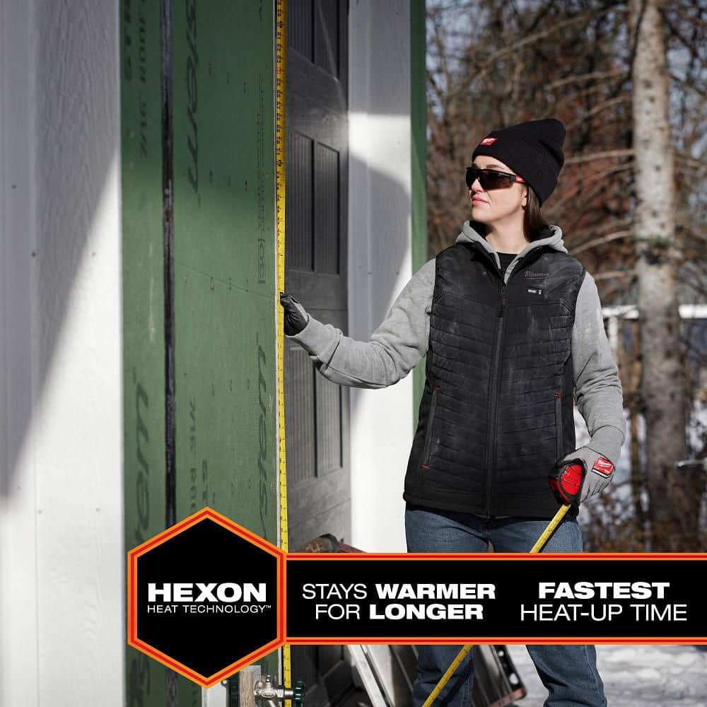 Milwaukee Women’s Medium M12 12-Volt Lithium-Ion Cordless AXIS Gray Heated Vest Kit with (1) 2.0Ah Battery and Charger