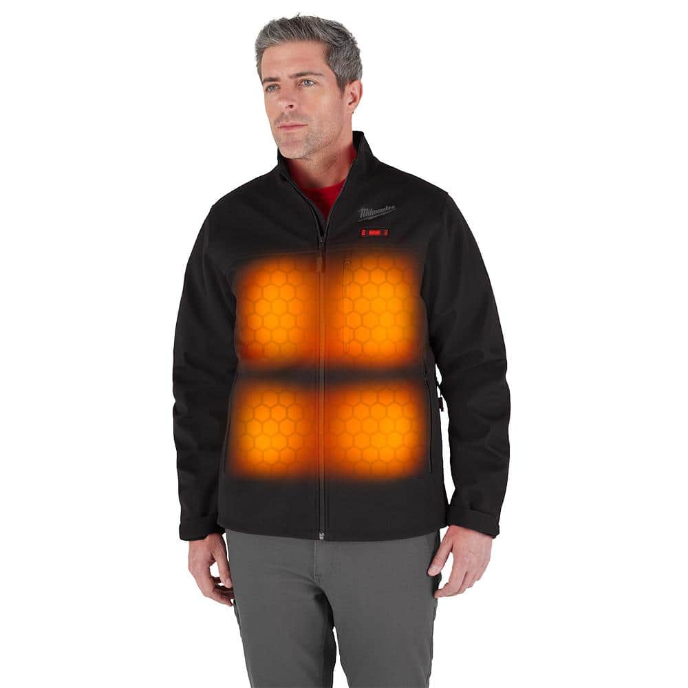 Milwaukee Men's Large M12 12V Lithium-Ion Cordless TOUGHSHELL Black Heated Jacket (Jacket and Charger/Power Source Only)