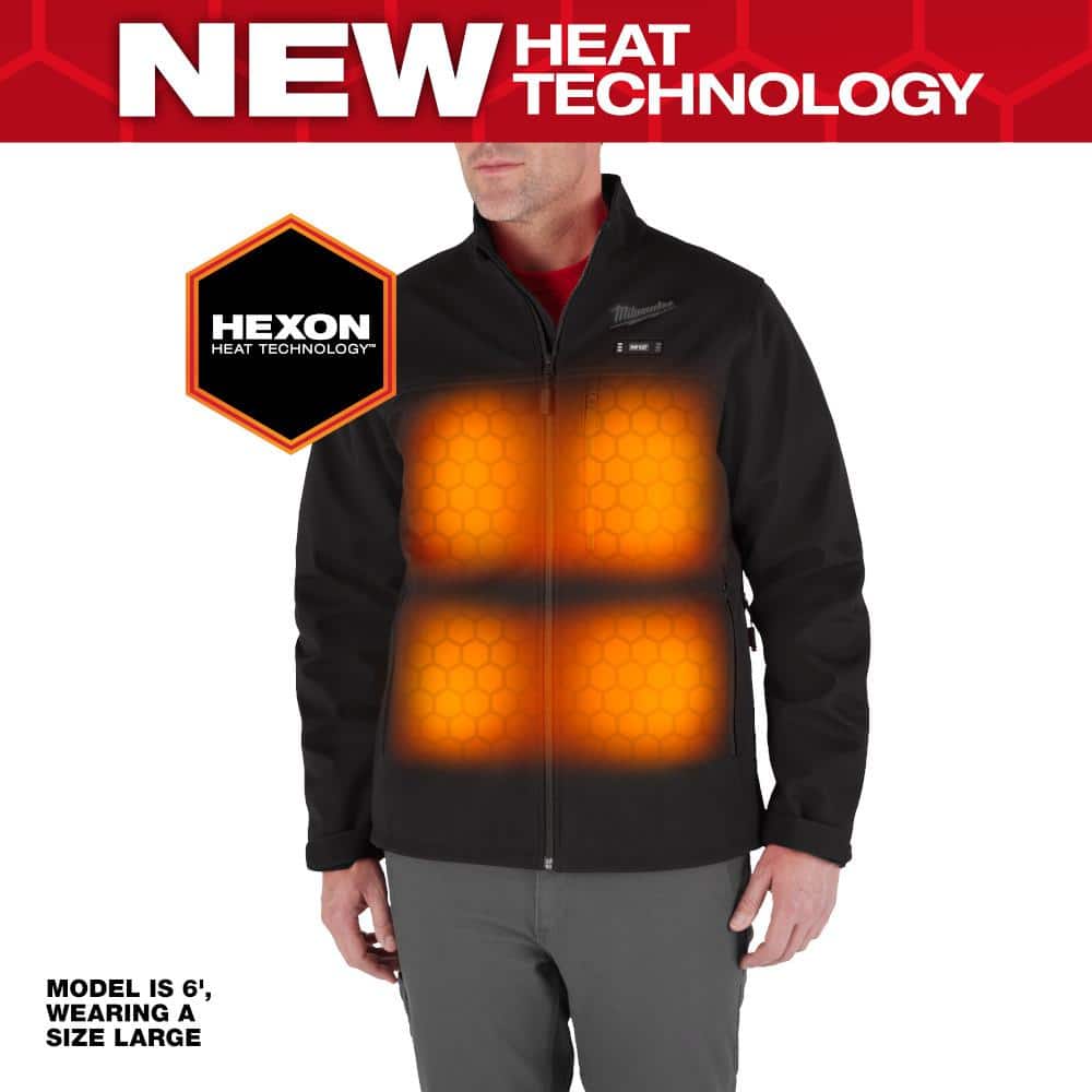 Milwaukee Men’s Small M12 12V Lithium-Ion Cordless TOUGHSHELL Heated Jacket, Black (Jacket + Charger/Power Source Only)