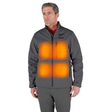 Milwaukee Men's Large M12 12V Lithium-Ion Cordless TOUGHSHELL Gray Heated Jacket (Jacket and Charger/Power Source Only)