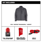 Milwaukee Men’s Small M12 12V Lithium-Ion Cordless TOUGHSHELL Blue Heated Jacket Kit with (1) 3.0Ah Battery & Charger