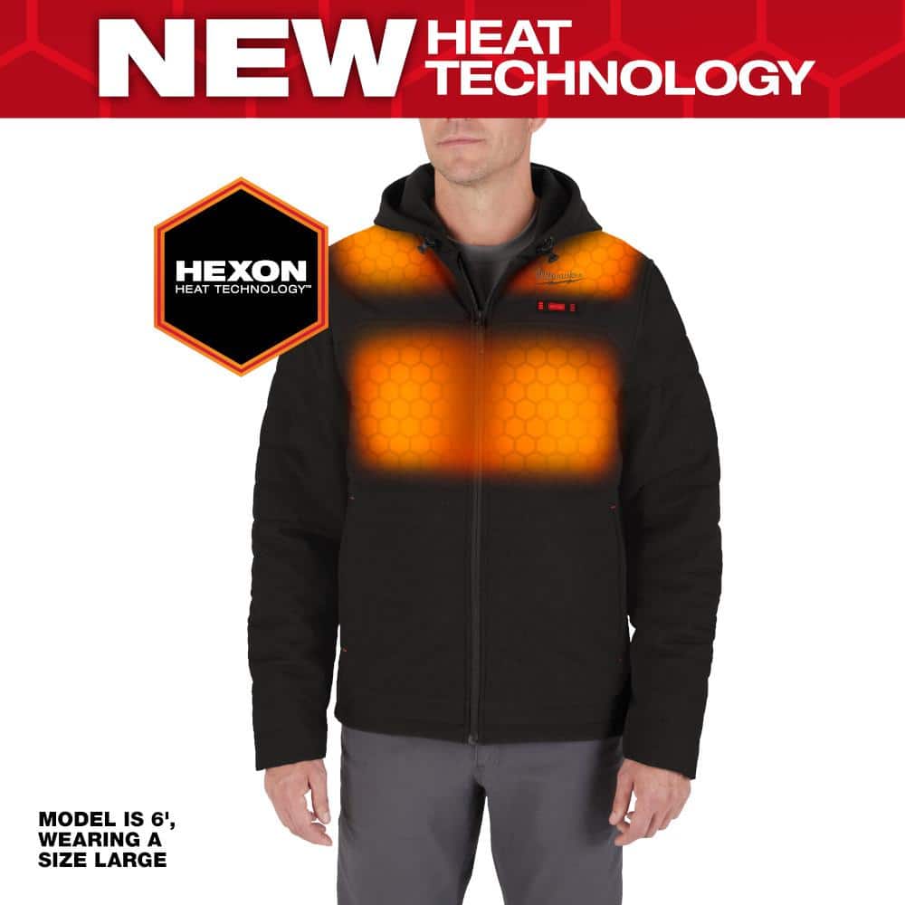 Milwaukee Men’s Medium M12 12V Lithium-Ion Cordless AXIS Black Heated Jacket Kit with (1) 3.0 Ah Battery and Charger
