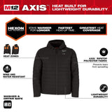 Milwaukee Men’s Small M12 12V Lithium‑Ion Cordless AXIS Gray Heated Jacket Kit with (1) 3.0Ah Battery and Charger