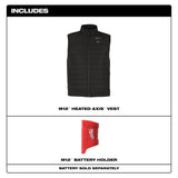 Milwaukee Men's Medium M12 12V Lithium-Ion Cordless AXIS Black Heated Vest (Vest Only)