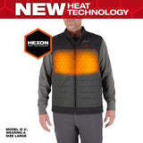 Milwaukee Men's 3X-Large M12 12V Lithium-Ion Cordless AXIS Gray Heated Vest Kit with (1) 2.0 Ah Battery and Charger