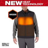 Milwaukee Men's X-Large M12 12V Lithium-Ion Cordless AXIS Brown Heated Vest Kit with (1) 2.0 Ah Battery and Charger