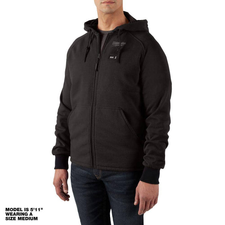 Milwaukee Men’s XL M12 12V Lithium-Ion Cordless Black Heated Hoodie Kit with (1) 2.0Ah Battery & Charger