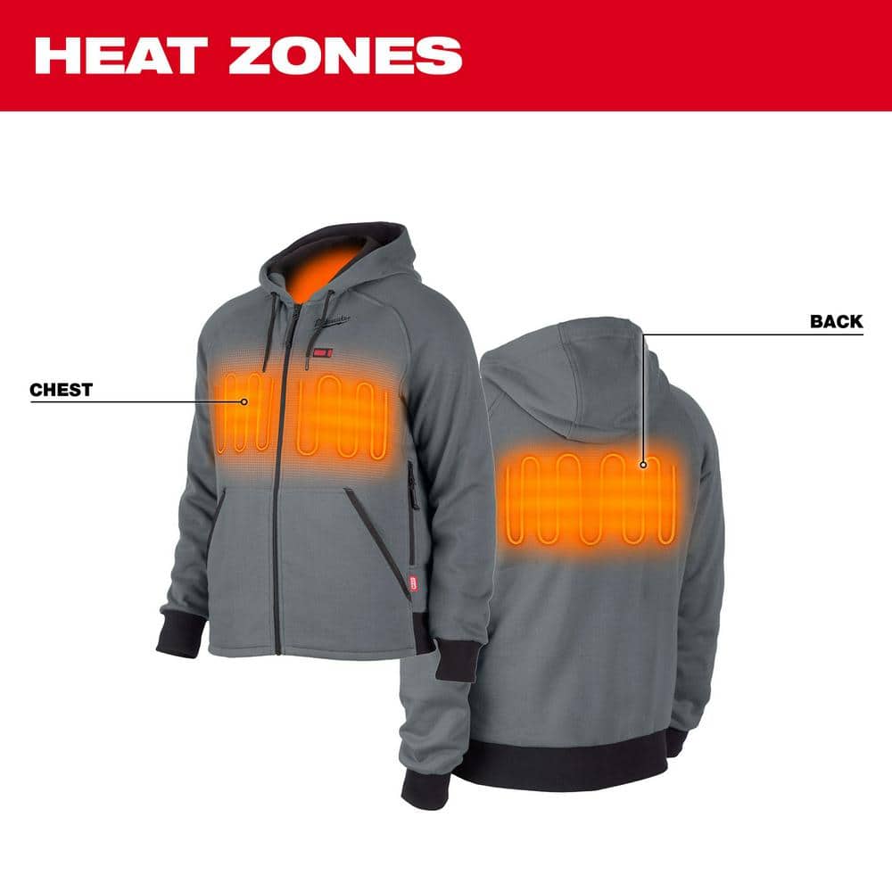 Milwaukee M12 Men’s Heated Hoodie, Large, 12-Volt Lithium-Ion Cordless, Green (Jacket & Battery Holder Only)