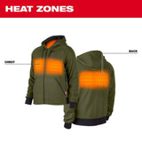 Milwaukee Men's Large M12 12-Volt Lithium-Ion Cordless Green Heated Jacket Hoodie (Jacket and Battery Holder Only)