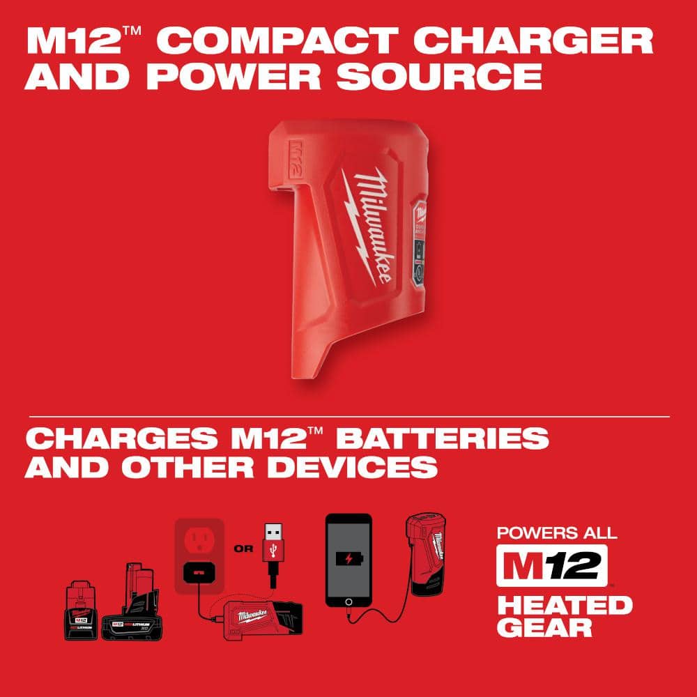 Milwaukee Women’s X-Large M12 12-Volt Lithium-Ion Cordless Red Heated Hoodie Kit with (1) 2.0Ah Battery and Charger