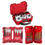 Milwaukee Hole Dozer General Purpose Bi-Metal Hole Saw Set with Titanium Drill Bit Set and Spade Bit Set (44 Piece)