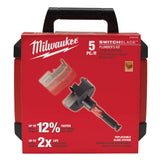 Milwaukee BIG HAWG Carbide Hole Saw Kit with PACKOUT Case & SWITCHBLADE Plumbers Selfeed Bits Set (14-Piece)