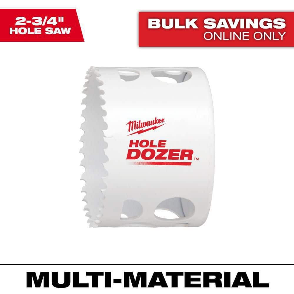 Milwaukee 2-3/4 in. HOLE DOZER Bi‑Metal Hole Saw, 1.8 in Drilling Depth