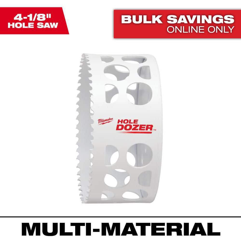 Milwaukee 4-1/8 in. Hole Dozer Bi-Metal Hole Saw, 1.62 in. Cut Depth